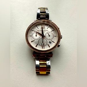 Michael Kors Women Wrist Watch Gold Silver